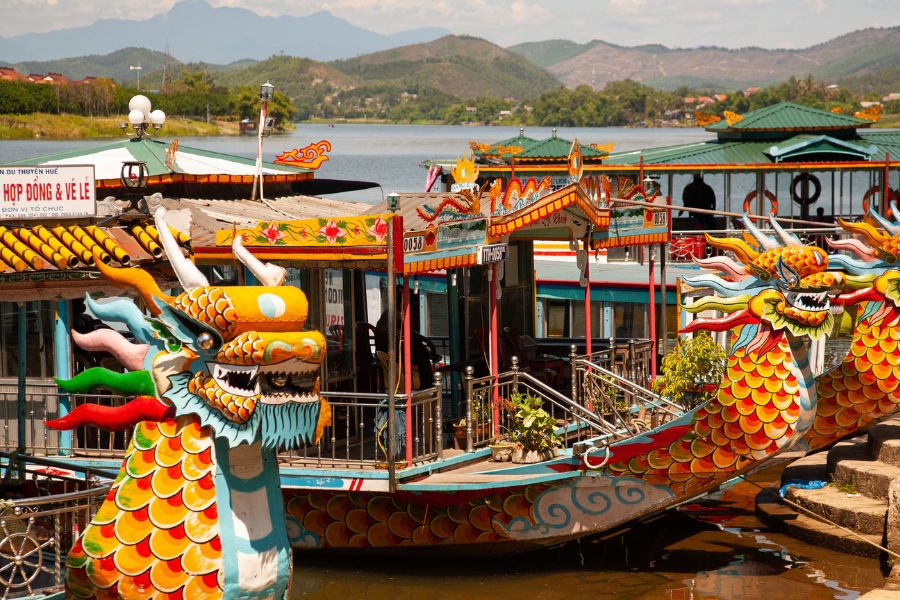Dragon boat on Huong River