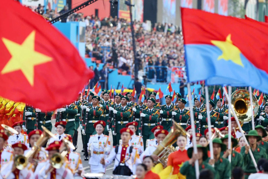 The military parade rehearsal on April 27. Photo: Nam Anh