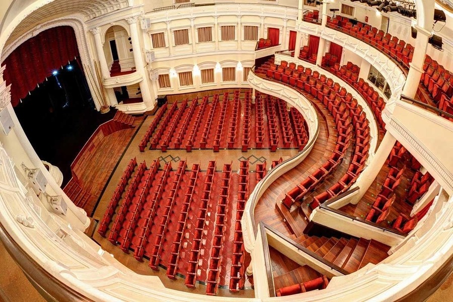 Inside the theater hall