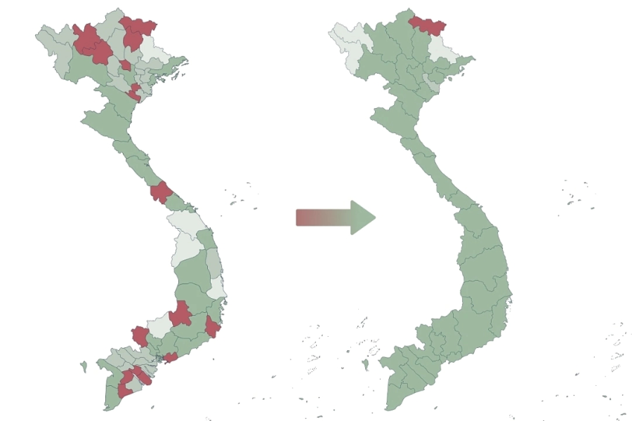 Vietnam Administrative Map 2025. After the merger, 85% of provinces meet the criteria for population and area