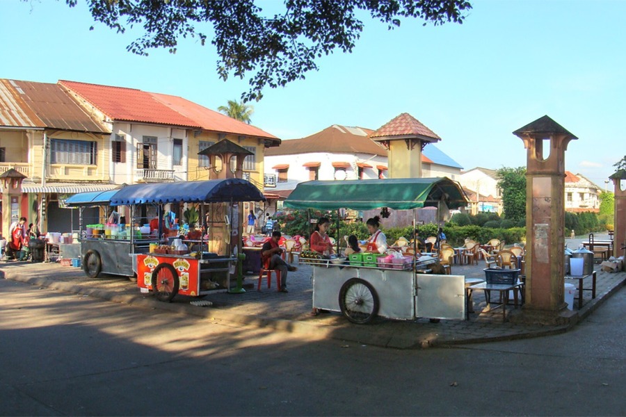 Thakhek Town, the starting and ending point of the journey
