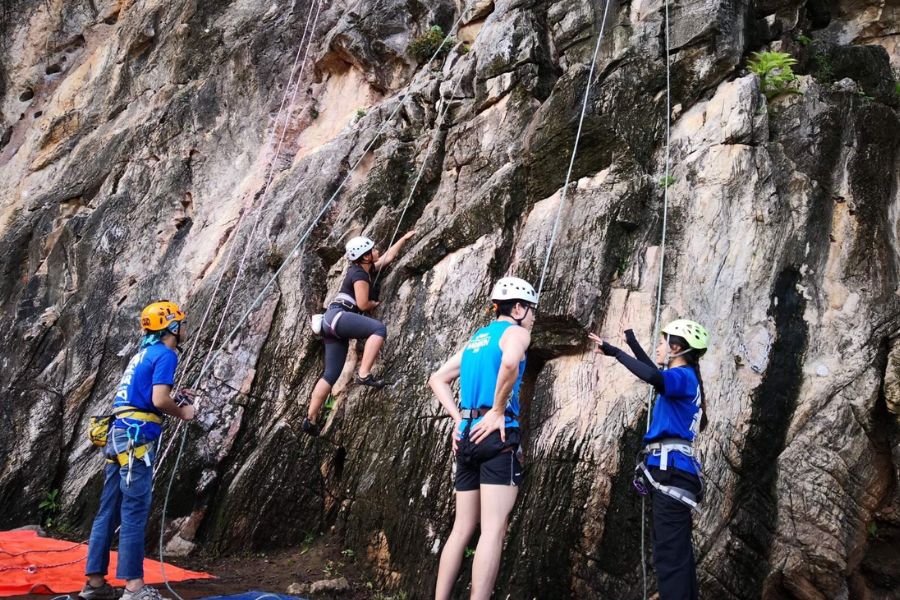 Experience rock climbing at Gua Damai in Selangor
