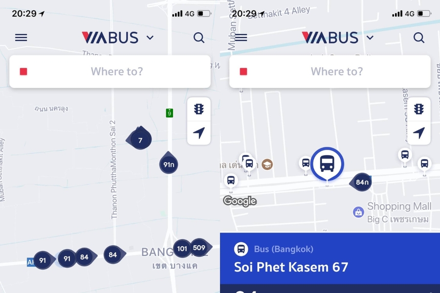 ViaBus helps you track public bus routes