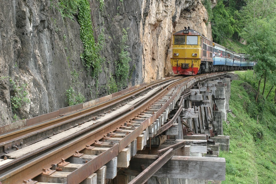 The Thai-Burma Railway is a historic line built during World War II