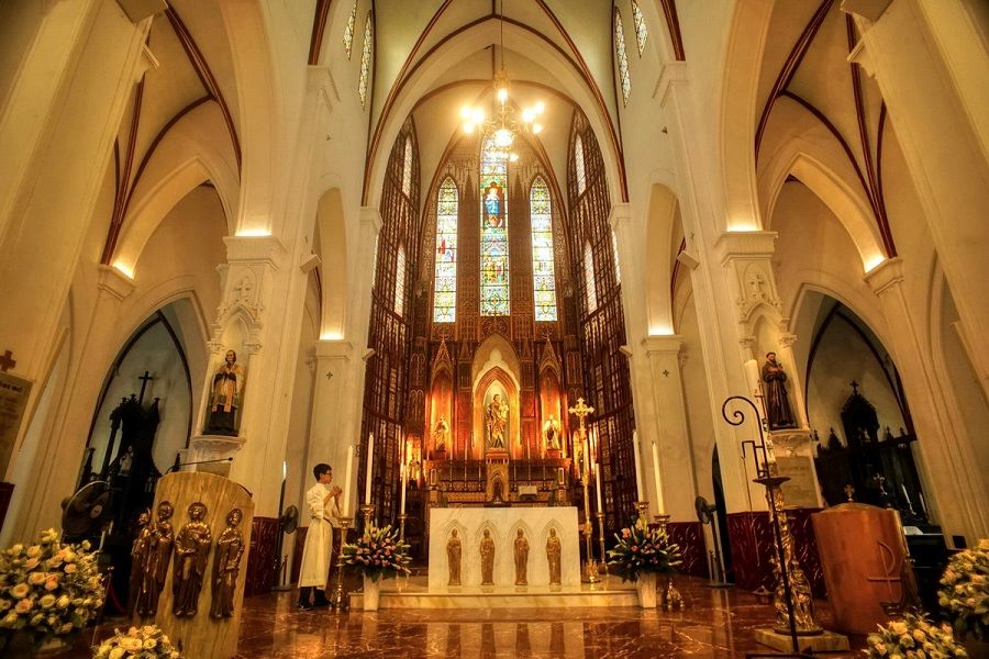 The center of St. Joseph’s Cathedral