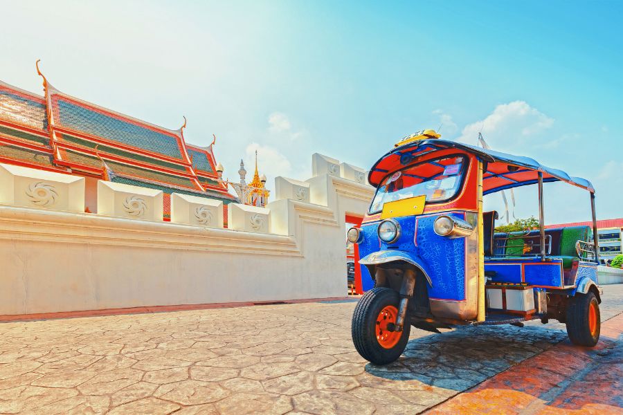 Tuk-tuk, a modified three-wheeled vehicle