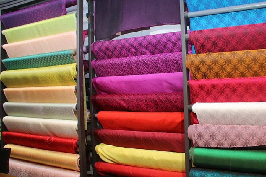 Dyed silk
