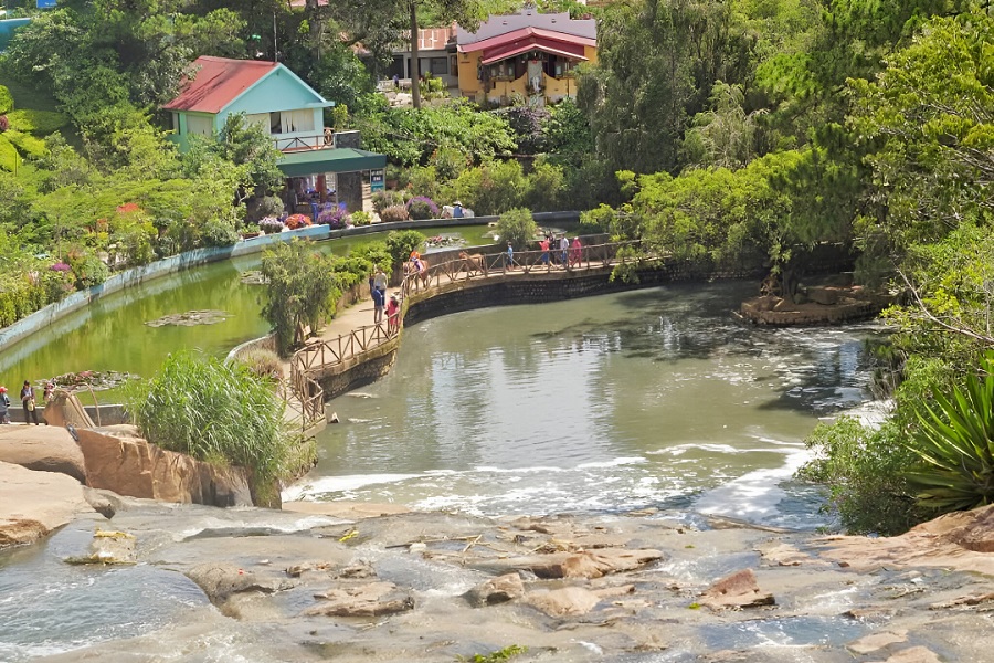 The journey to Cam Ly Waterfall takes roughly ten to fifteen minutes, depending on traffic conditions