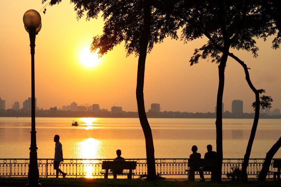 Peaceful scene of autumn in Hanoi