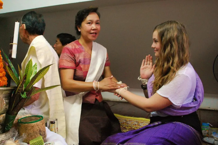 Be respectful when attending Baci Ceremony