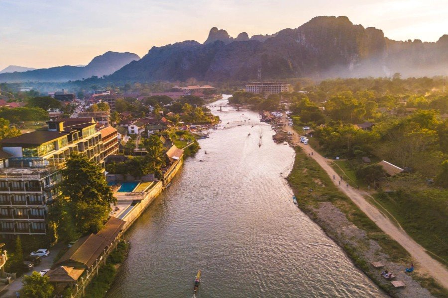 Nam Song River in Vang Vieng