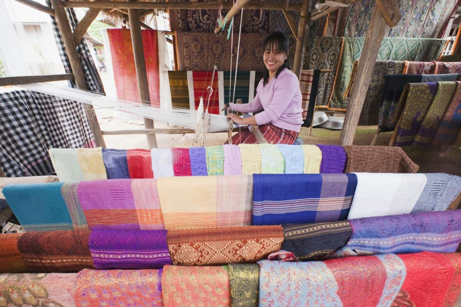 Laos' National Culture - Silk Weaving