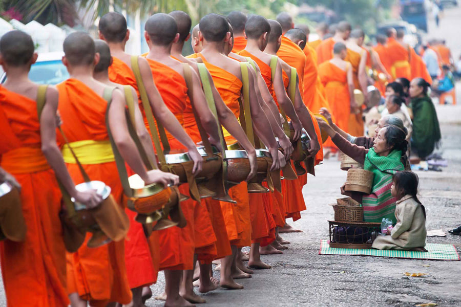 Laos' National Culture - Alms-Giving