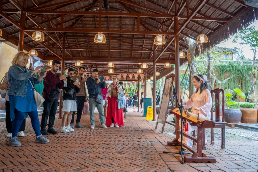 Tourists visit and learn about the culture of Vietnam's ethnic groups