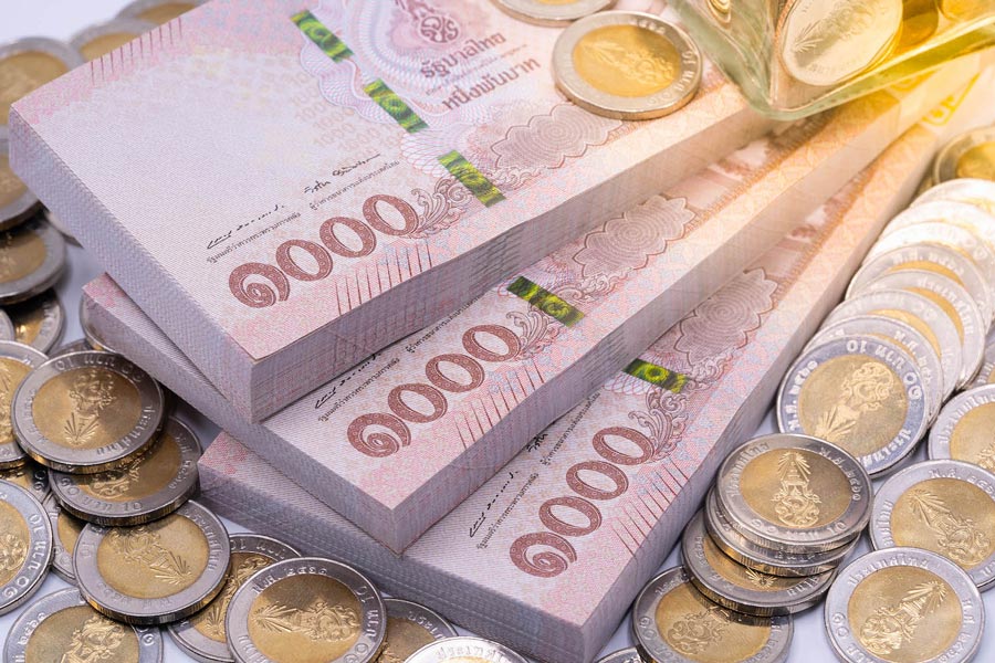 The official currency of Thailand is the Thai Baht, banknotes and coins are used for daily transactions