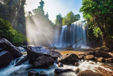 Phnom Kulen and Angkor Outlying Temples (B, L)