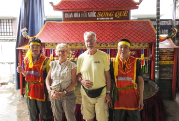 Day 01: Hanoi – Hong Quang Water Puppet Village – Co Le Pagoda – Hai Hau – Pham Phao Village – Cooking Class – Chau Van Folksong – Ecohost (L/D)