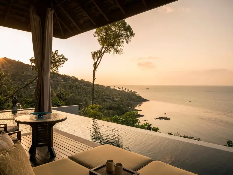 Villa bedroom at Four Seasons Koh Samui