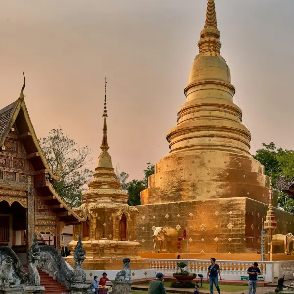 Lanna temple courtyard in Chiang Mai