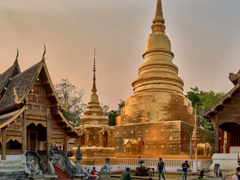 Lanna temple courtyard in Chiang Mai