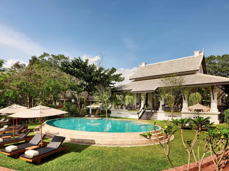 A pool villa at Rosewood Luang Prabang