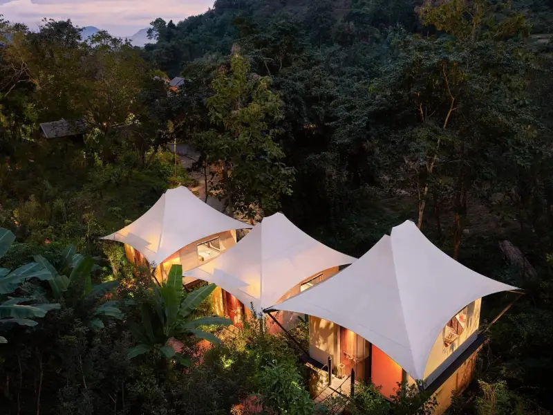 Tented villas at Rosewood Luang Prabang