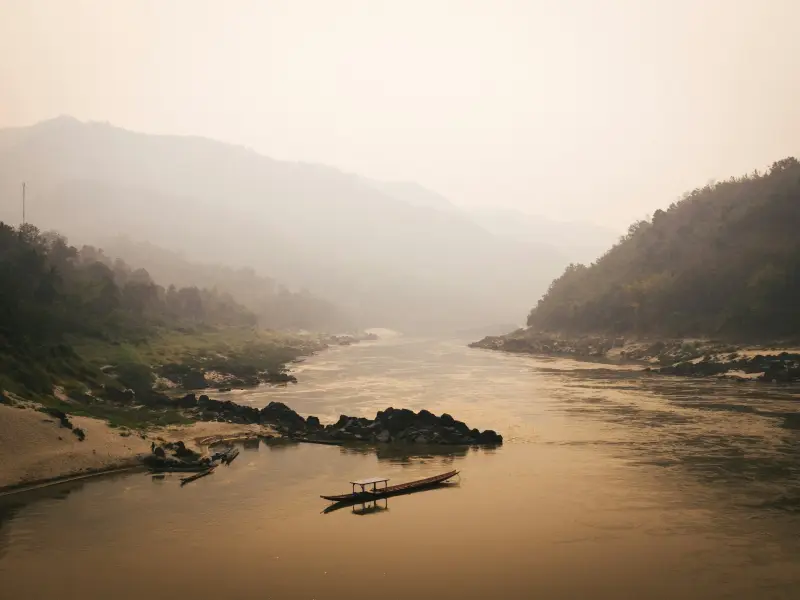 Dawn on the Mekong in northern Laos