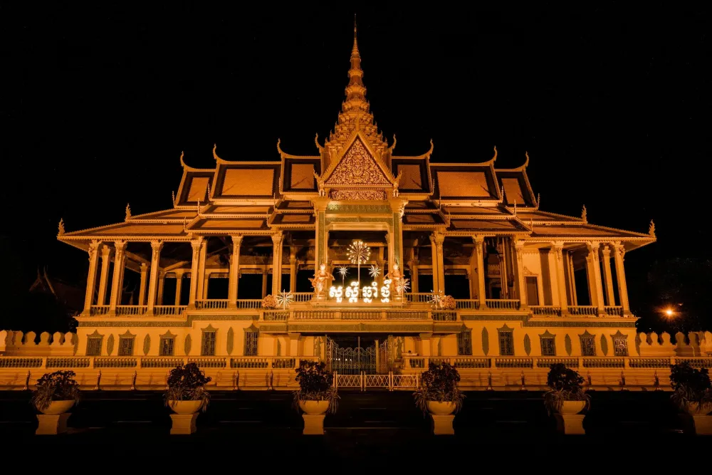 Phnom Penh – Royal Palace and the river at sunset